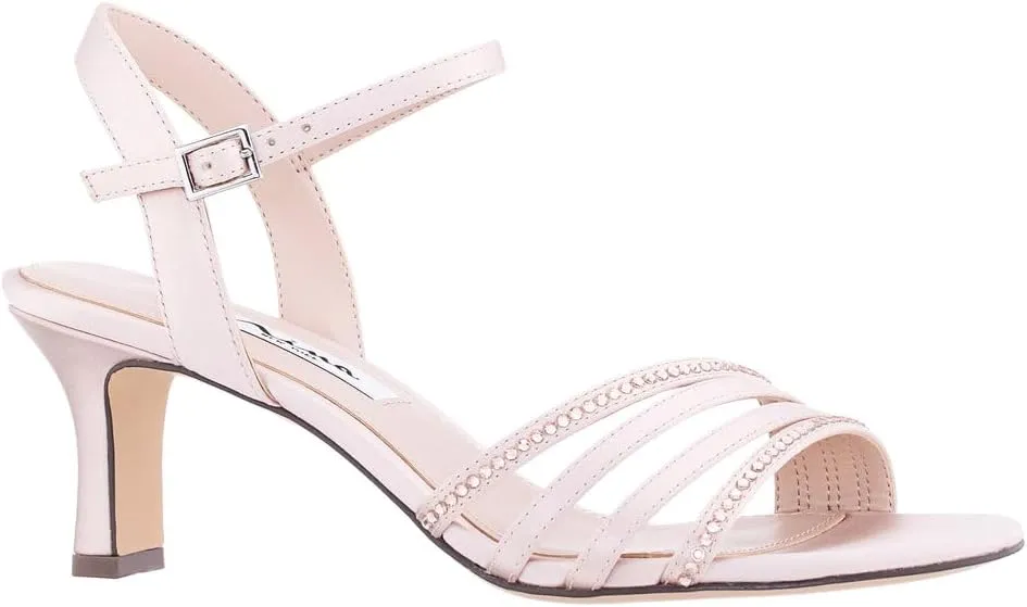 NINA Nelena - Women's Sparkling Dress Sandals with Crystal Embellishments Shoes - Elegant and Comfortable heeled Sandals for Women - Casual and Dress - Women Shoes
