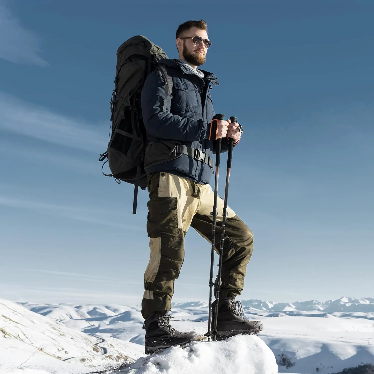 NORTIV 8 Mens Winter Boots Insulated Waterproof Snow Hiking Boots