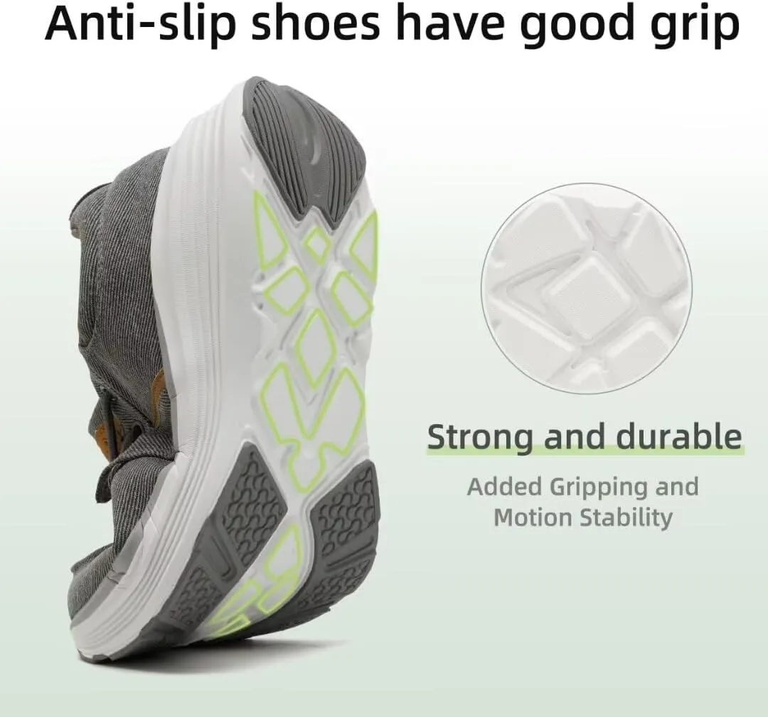 OrthoComfoot Men's Orthopedic Outdoor Slip-On Loafers Walking Shoes: Arch Support Plantar Fasciitis Sneakers, Comfort Classic Canvas Shoes for Foot and Heel Pain