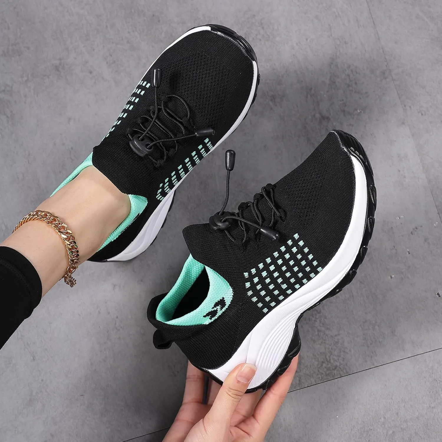 Orthopedic Shoes for Women Comfort Wear Orthowear Shoes Wide Width Slip On Walking Tennis Sneakers Plantar Fasciitis Bowling Shoe Mesh Athletic Style for Bowlers Breathable Lightweight