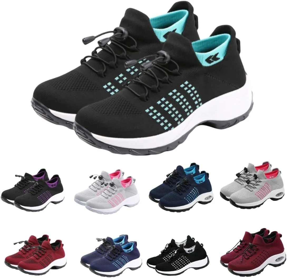Orthopedic Shoes for Women Comfort Wear Orthowear Shoes Wide Width Slip On Walking Tennis Sneakers Plantar Fasciitis Bowling Shoe Mesh Athletic Style for Bowlers Breathable Lightweight