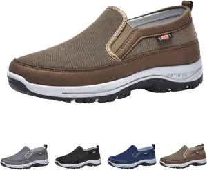 Orthoture Mens Shoes, Orthowalkway Mens Shoes Slip On, Men's Arch Support Canvas Loafers Orthopedic Waterproof Sneakers