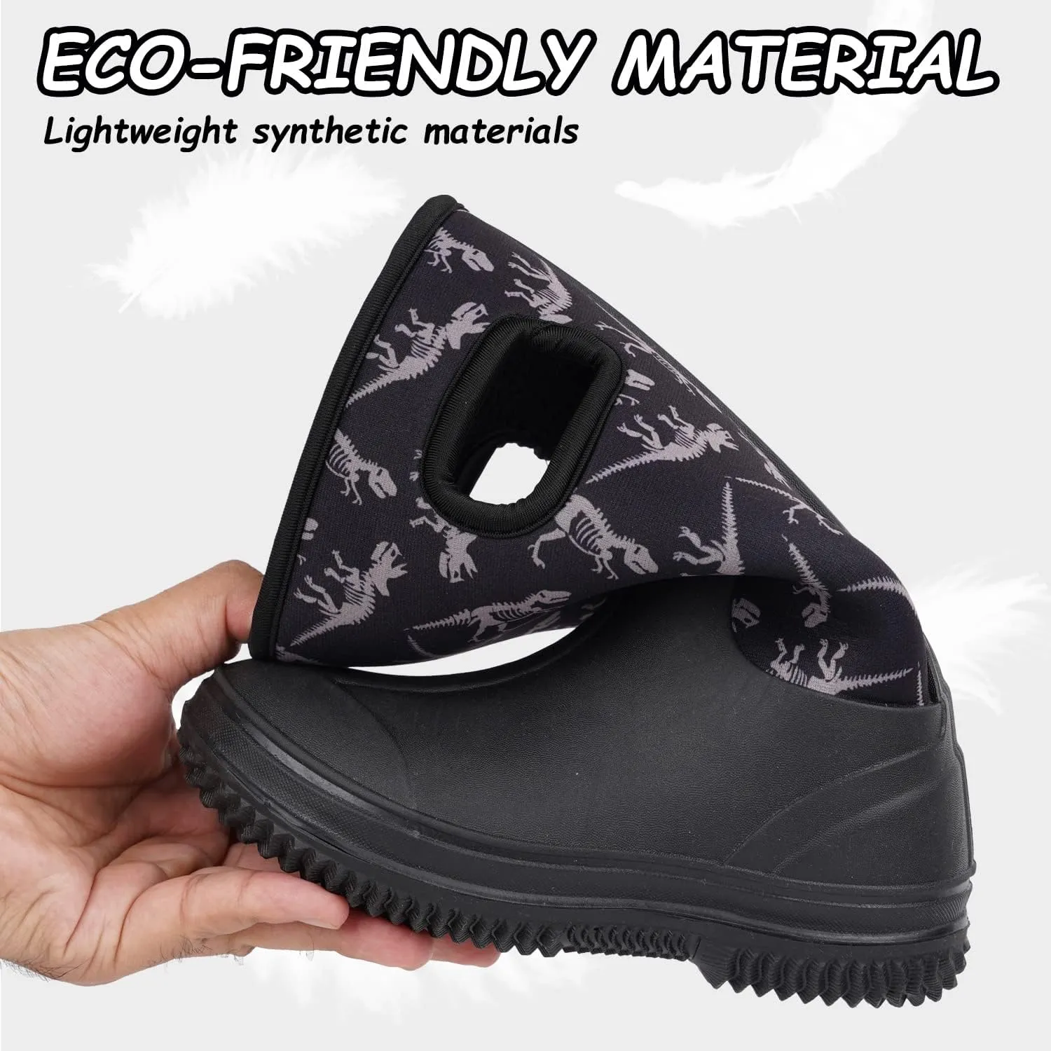 Outee Toddler Kids Warm Waterproof Neoprene Rain Boots