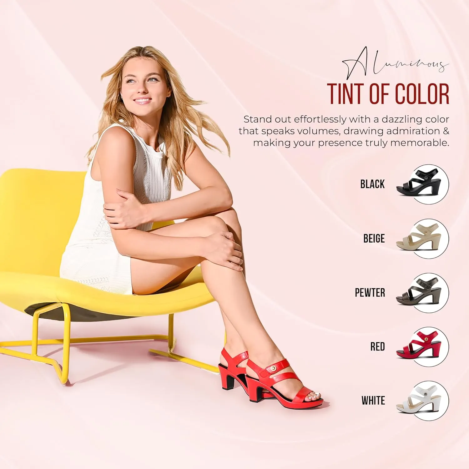 PATRIZIA Spring Step Asymadade Sandals for Women - Low Heel Slip-On Summer Sandals - Ladies Casual Platform Sandal with Hook and Loop