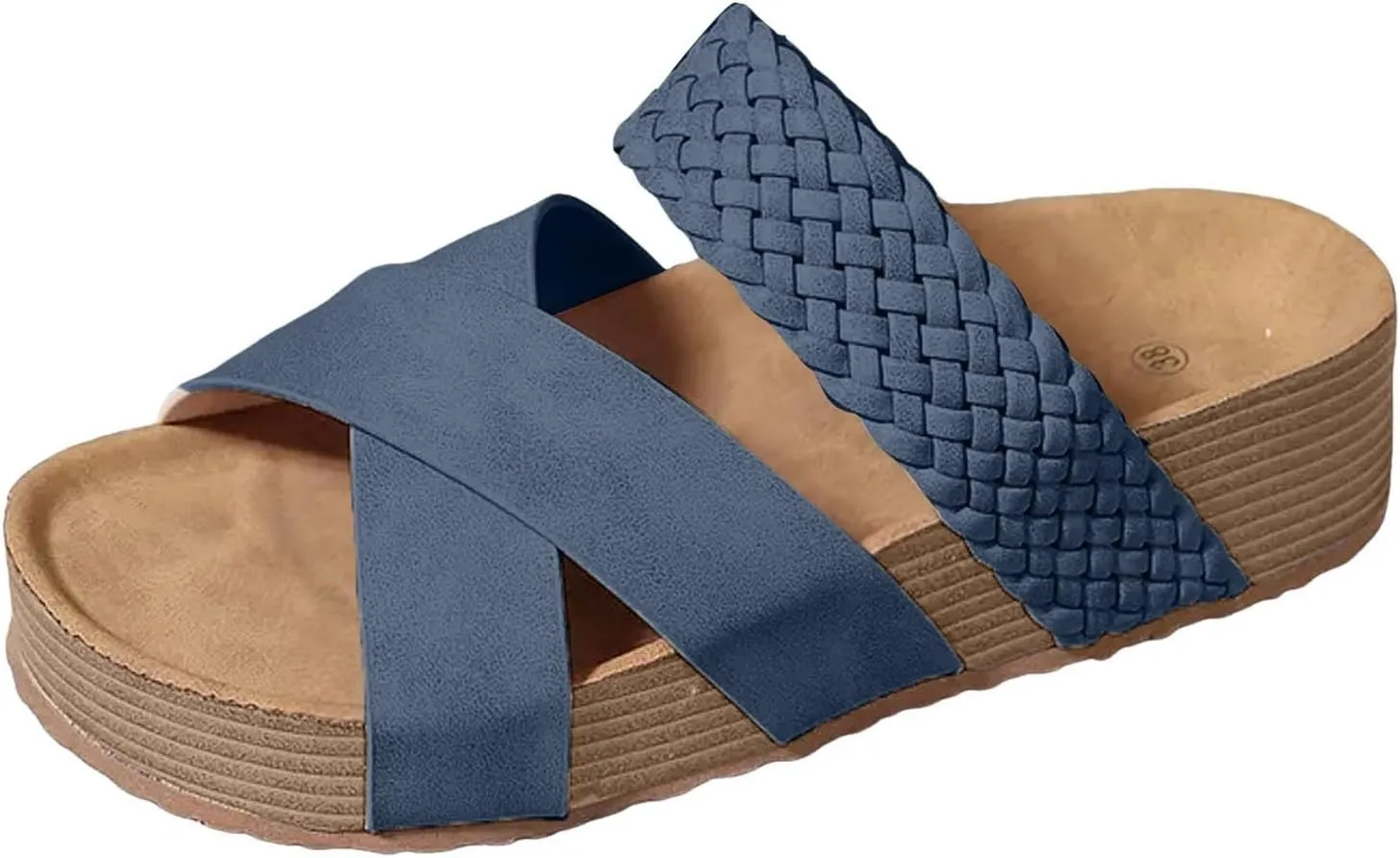 Platform Sandals Comfortable Walking Cork Sandals Open Toe 2025 Summer Trendy Wedge Sandals Indoor Outdoor
