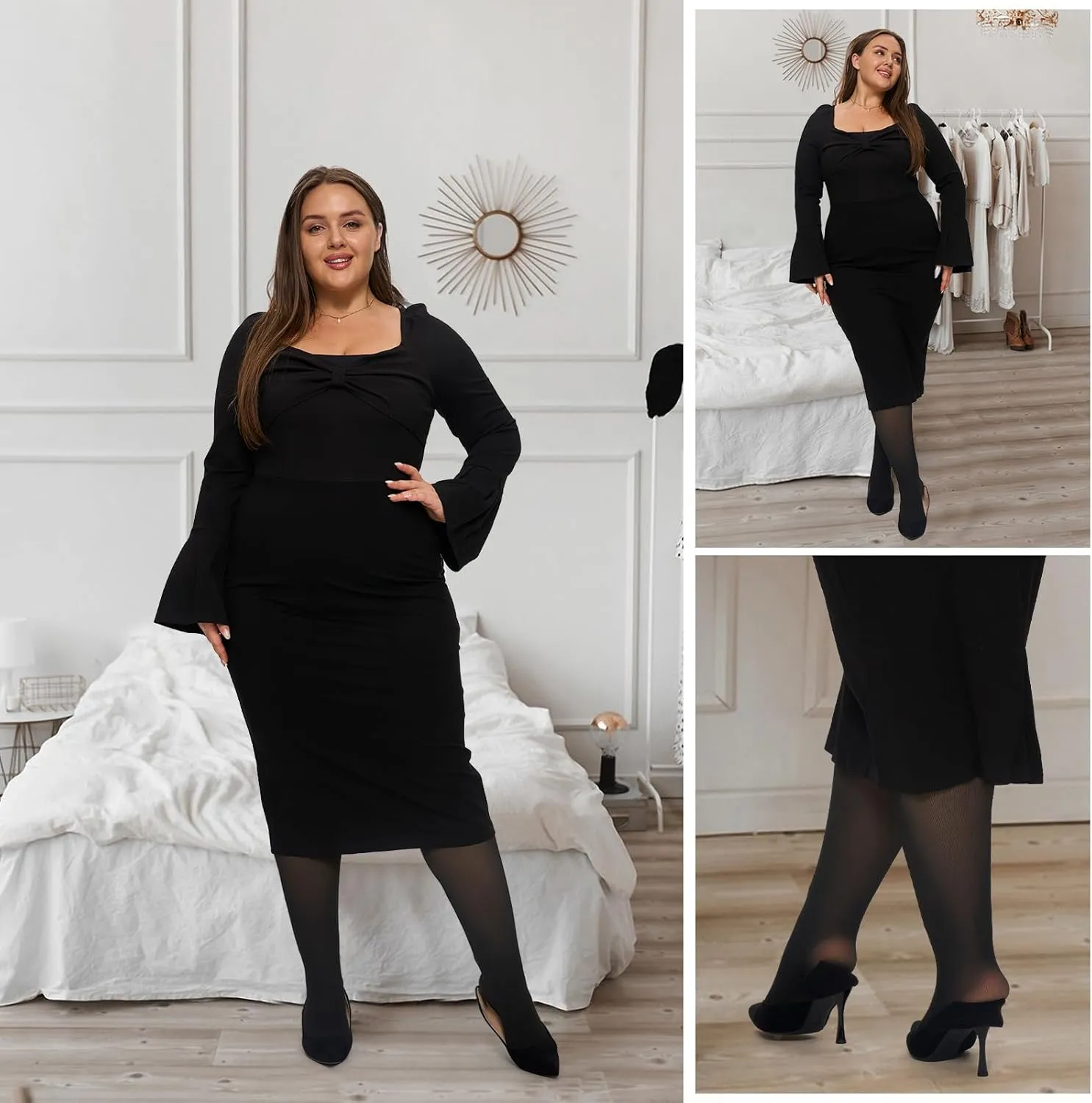 Plus Size Fleece Lined Tights Women,Warm Pantyhose Leggings Women,Fake Translucent Thermal Skin Colored Tights Winter.