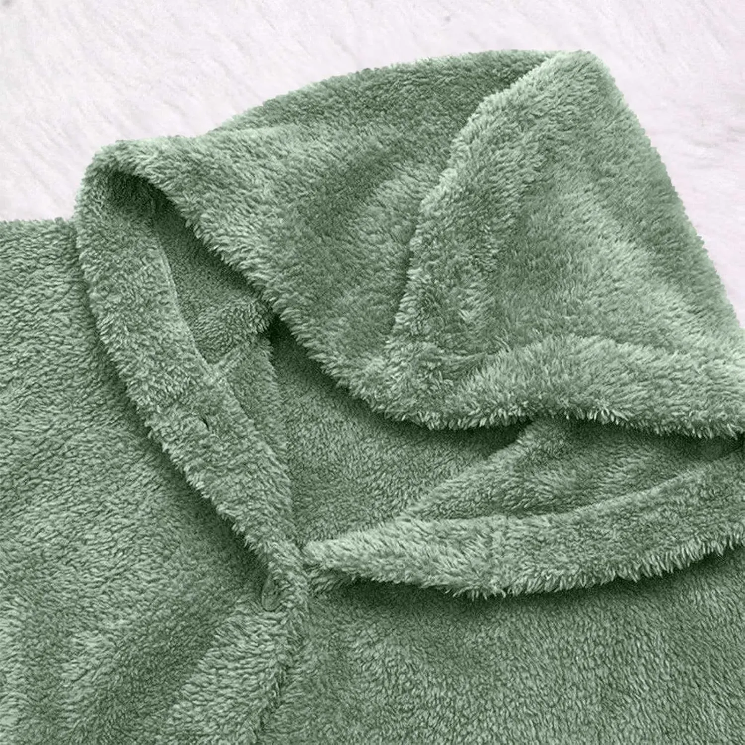 Plus Size Sherpa Tops For Women Casual Loose Button Down Hooded Fuzzy Fleece Jackets Warm Winter Loungewear