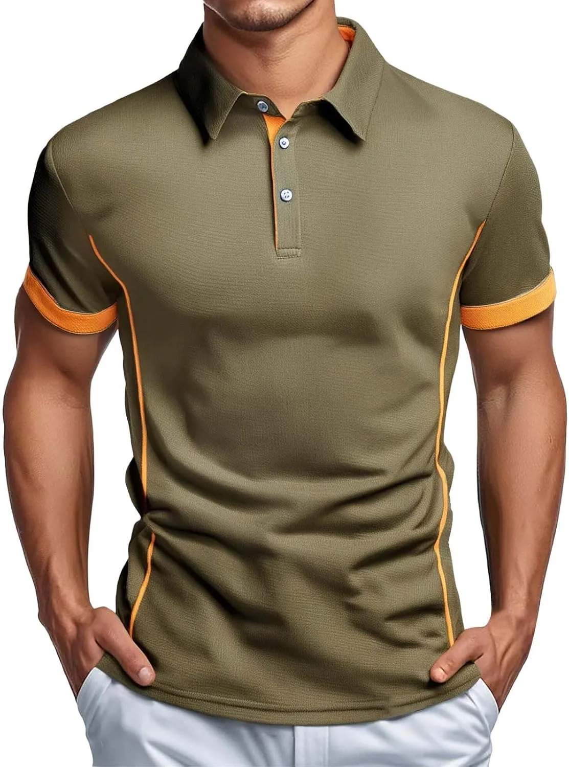 Polo Shirts for Men Moisture Wicking Performance Quick Dry Golf Shirt Business Casual Dress Office Work Pique T-Shirts