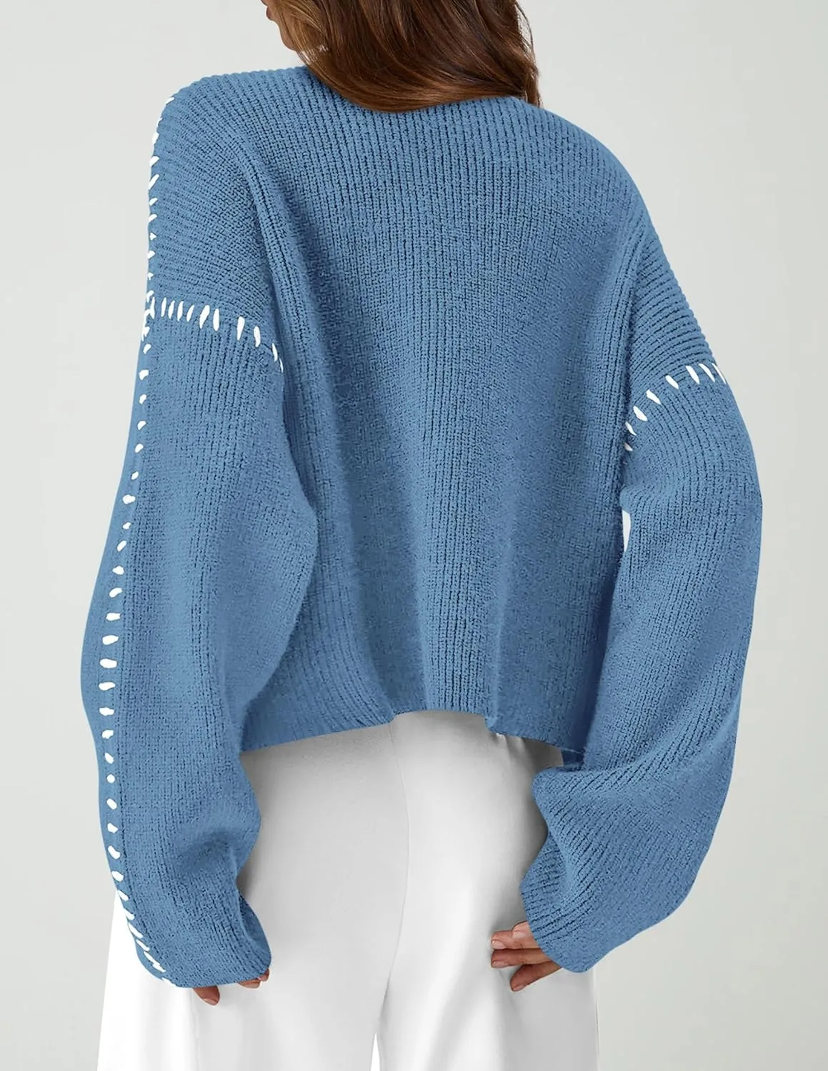 PRETTYGARDEN Women's Chunky Knit Winter Sweaters Casual Long Sleeve Mock Neck Oversized Loose Pullover Sweater Tops