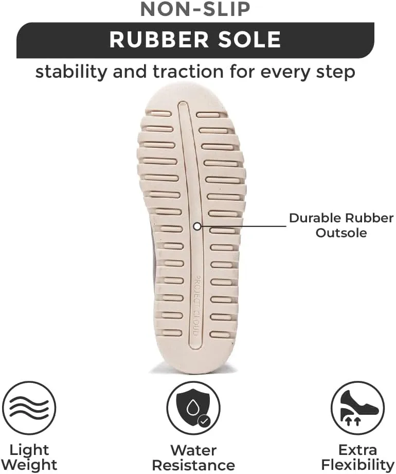 Project Cloud Fashion Shoes for Women - Comfortable Womens Shoes with Memory Foam - Non Slip Spring Womens Footwear Flexible Sole - Fashion Sneakers for Women 2025