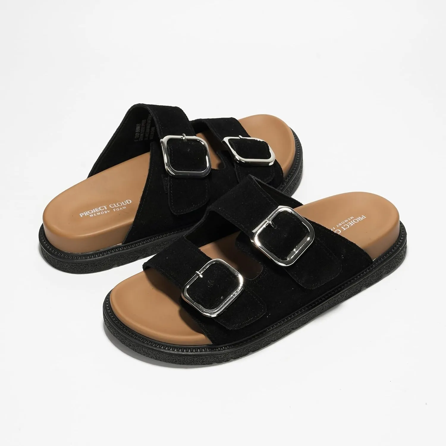 Project Cloud Platform Sandals Women Footwear - Comfortable Summer Slides Memory foam Insole with Adjustable Straps - Casual Wear Womens Sandals (Sharl)