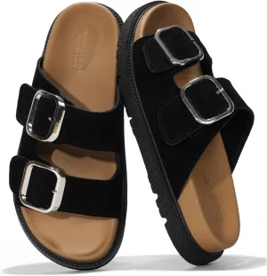 Project Cloud Platform Sandals Women Footwear - Comfortable Summer Slides Memory foam Insole with Adjustable Straps - Casual Wear Womens Sandals (Sharl)