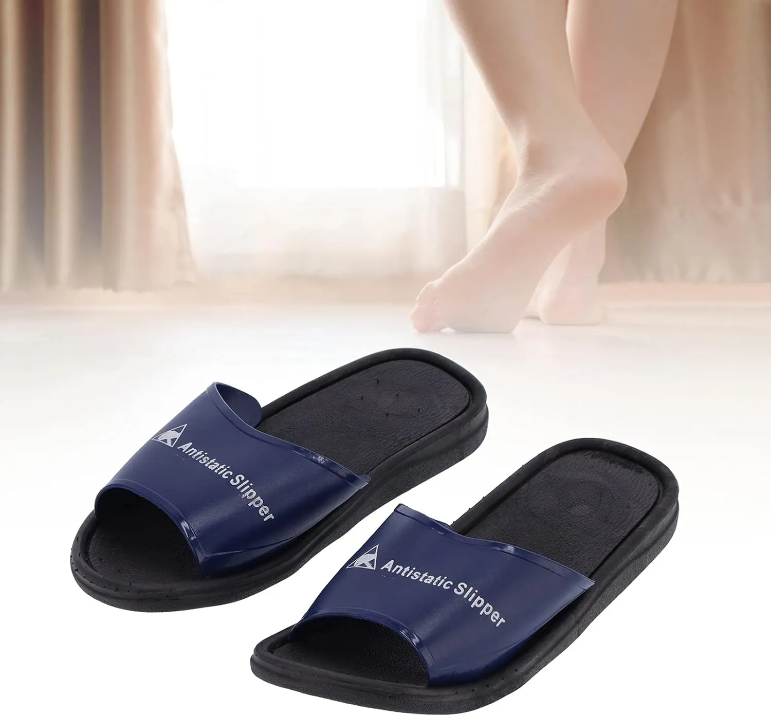 PVC Slippers, i-Static PVC Sandals, Dust-Proof Working Sandals Shoes for Home, Bathroom, Room(42)