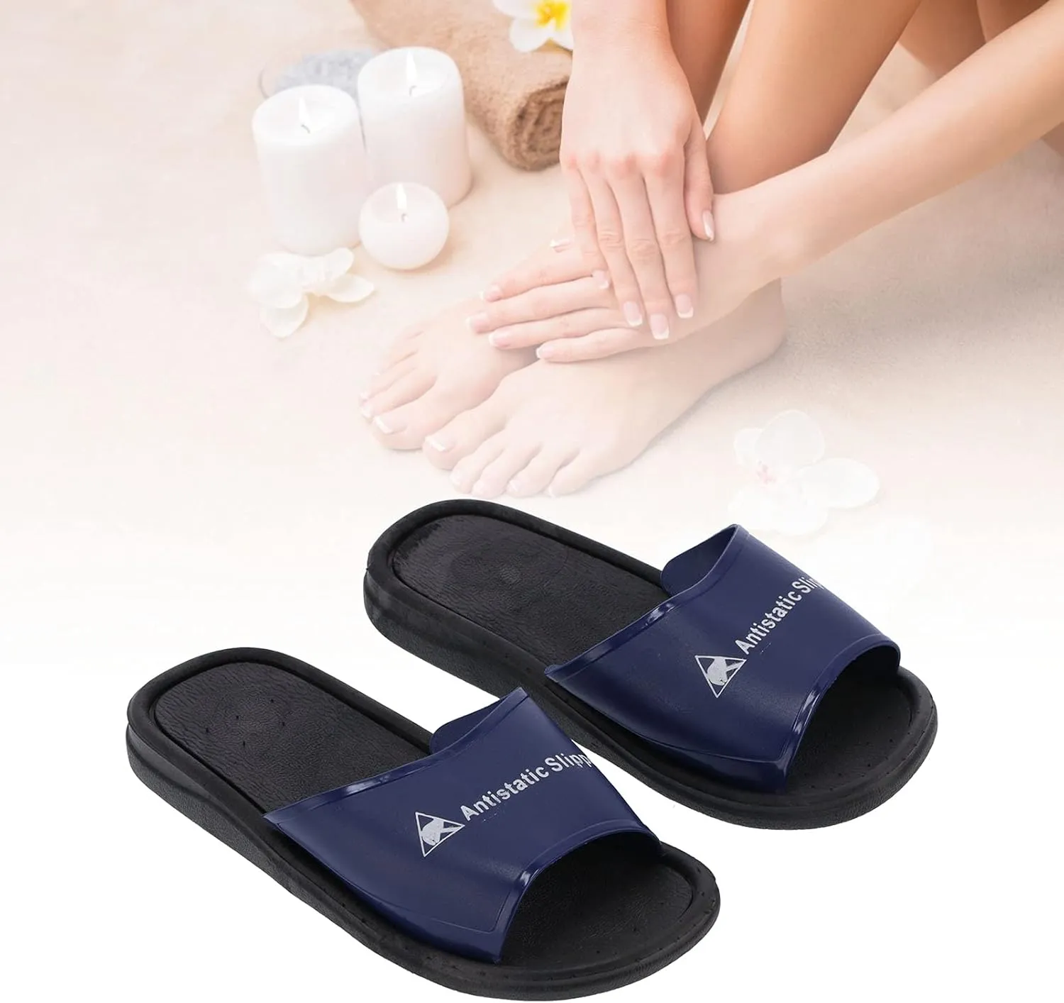 PVC Slippers, i-Static PVC Sandals, Dust-Proof Working Sandals Shoes for Home, Bathroom, Room(42)