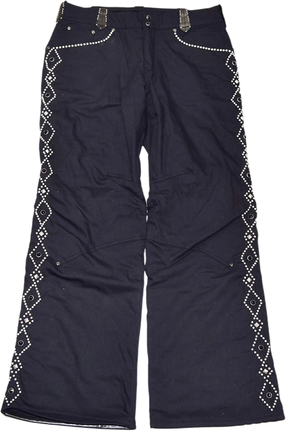 Ralph Lauren Polo RLX Mens Western Ski Snow Pants Metal Stud Black Silver Large $1495