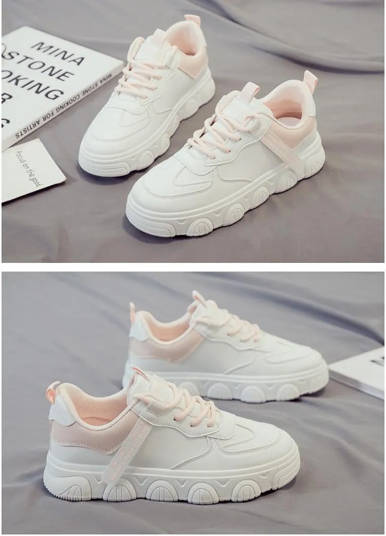 Retro Cute Shoes Women & Girls - Chunky Platform Sneakers for Campus Life, Beach Travel & Weekend Vibes, Y2K Kawaii Streetwear, Comfy Everyday Minimalist, Back to School, Birthday Gifts
