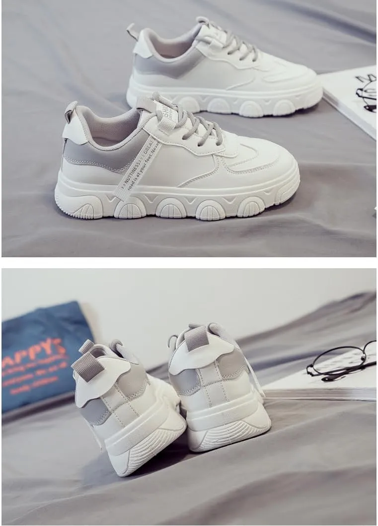 Retro Cute Shoes Women & Girls - Chunky Platform Sneakers for Campus Life, Beach Travel & Weekend Vibes, Y2K Kawaii Streetwear, Comfy Everyday Minimalist, Back to School, Birthday Gifts