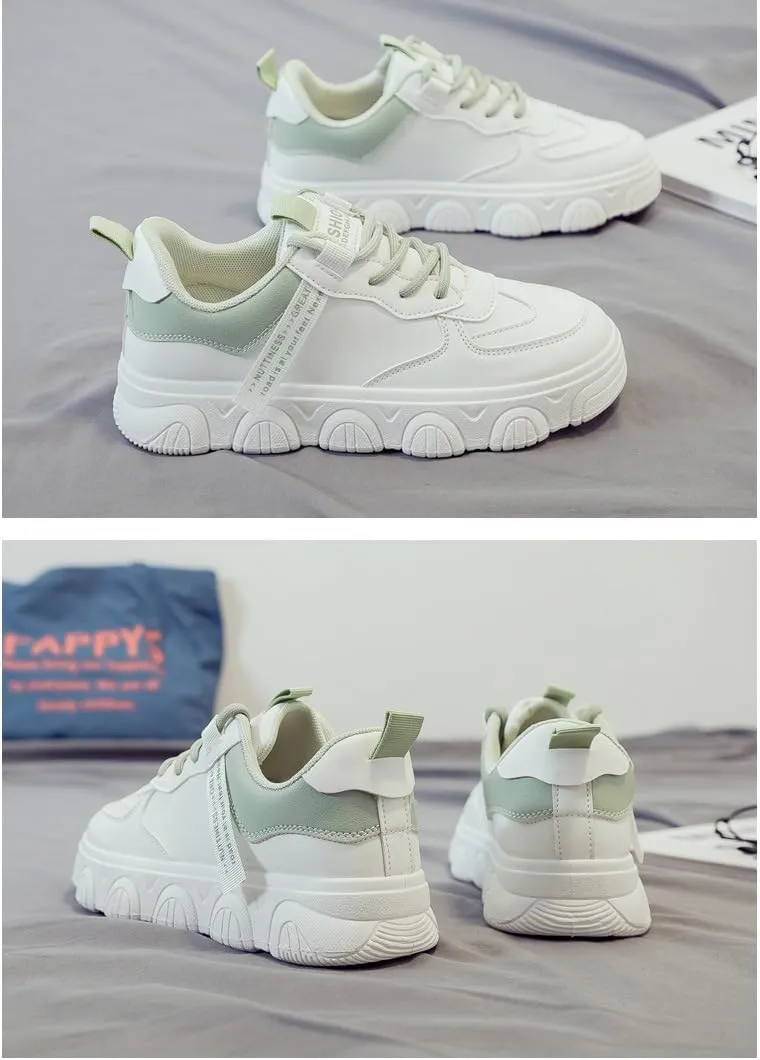 Retro Cute Shoes Women & Girls - Chunky Platform Sneakers for Campus Life, Beach Travel & Weekend Vibes, Y2K Kawaii Streetwear, Comfy Everyday Minimalist, Back to School, Birthday Gifts