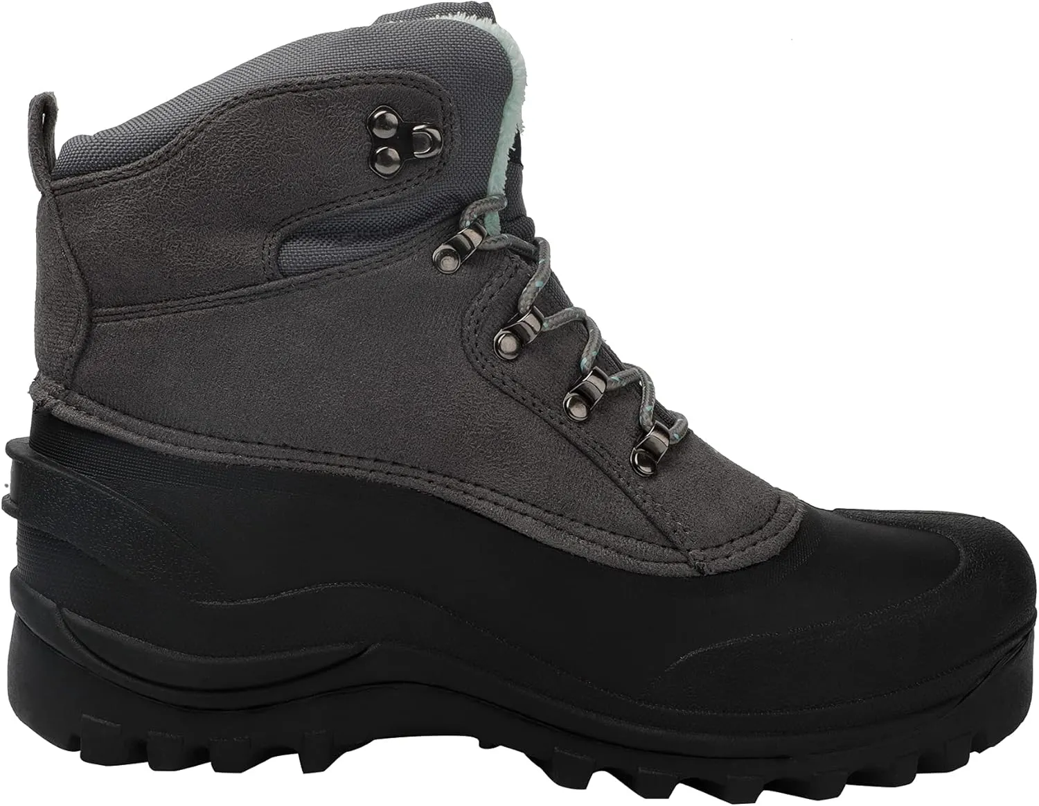 riemot Women's Men's Winter Boots Waterproof Snow Boots Insulated Furry Walking Mucker Yard Boots Warm Anti-Slip Ankle Hiking Skiing Boots Black Brown Grey Purple
