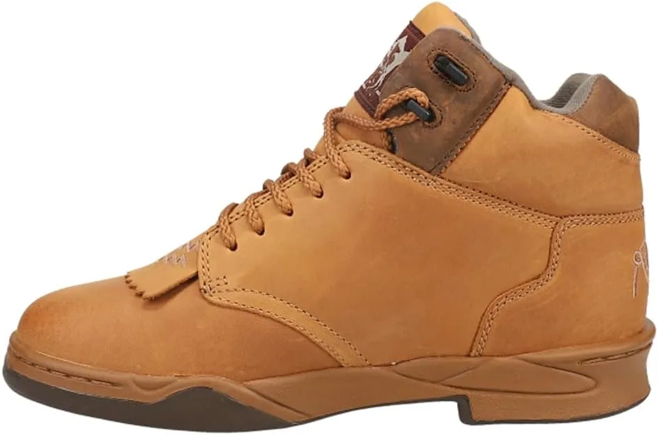 ROPER Mens Horseshoe Kiltie Round Toe Lace Up Casual Boots Ankle - Brown