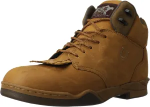 ROPER Mens Horseshoe Kiltie Round Toe Lace Up Casual Boots Ankle - Brown