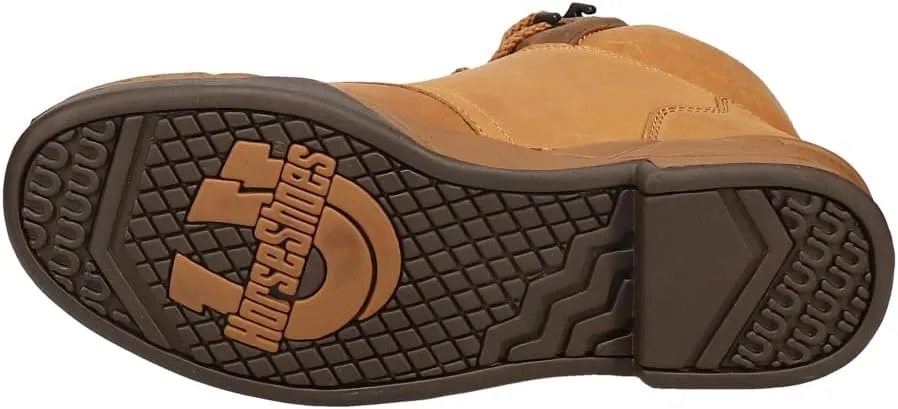 ROPER Mens Horseshoe Kiltie Round Toe Lace Up Casual Boots Ankle - Brown