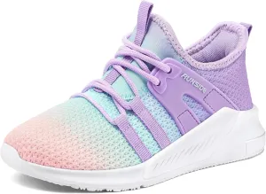 RUNSIDE Girls Tennis Shoes Lightweight Sports Kids Sneakers Lace-up for Running/Walking, Toddler/Little Kid/Big Kid