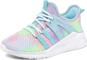 RUNSIDE Girls Tennis Shoes Lightweight Sports Kids Sneakers Lace-up for Running/Walking, Toddler/Little Kid/Big Kid