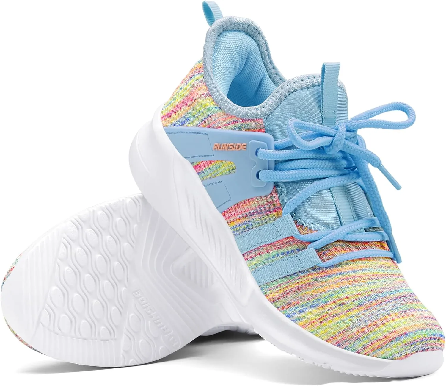 RUNSIDE Girls Tennis Shoes Lightweight Sports Kids Sneakers Lace-up for Running/Walking, Toddler/Little Kid/Big Kid