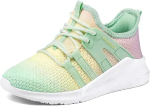 RUNSIDE Girls Tennis Shoes Lightweight Sports Kids Sneakers Lace-up for Running/Walking, Toddler/Little Kid/Big Kid