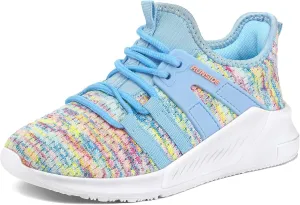 RUNSIDE Girls Tennis Shoes Lightweight Sports Kids Sneakers Lace-up for Running/Walking, Toddler/Little Kid/Big Kid