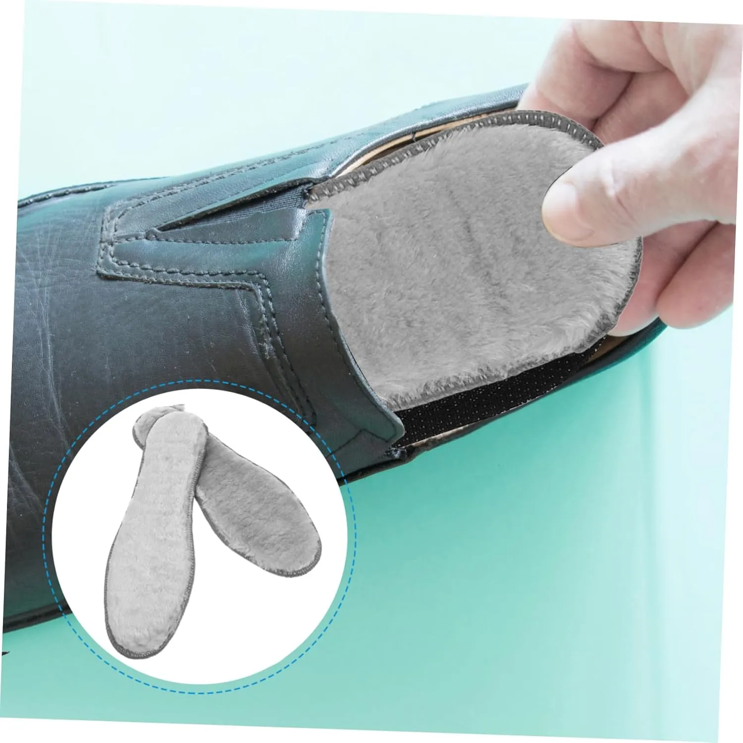 SAFIGLE Thermal Insoles for Men 4 Pack Slipper Insoles Plush Ski Boot Soles Winter No Crease Inserts Comfortable for Boots and Shoes