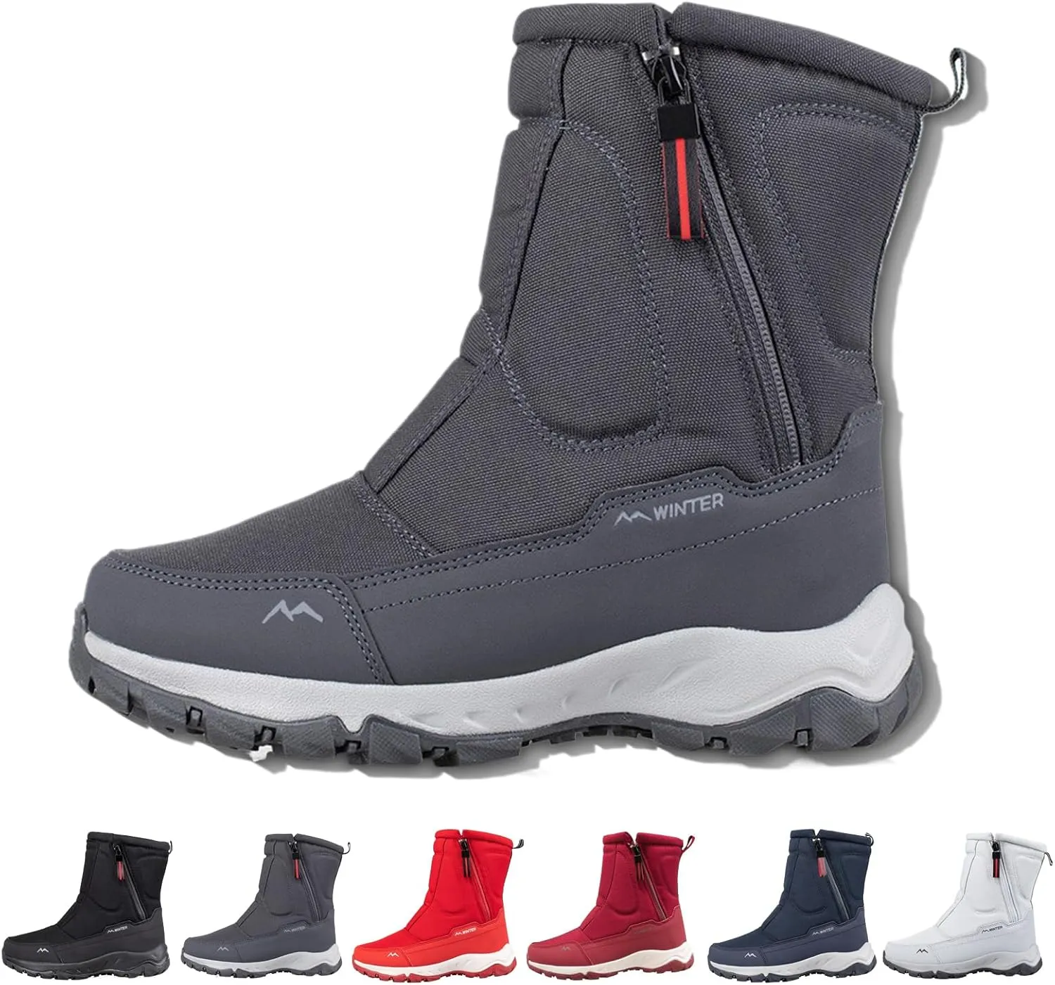 Sawbehind Winter Boots, Sawbehind Snow Boots,Waterproof Winter Shoes, Anti-Slip Lightweight Ankle Boot, All-Day Comfort Insulated Snow Boots