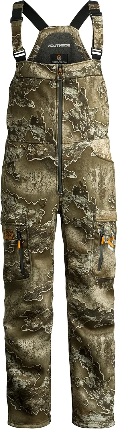 ScentLok BE:1 Voyage Water Resistant Midweight Fleece Bowhunting Bibs for Men