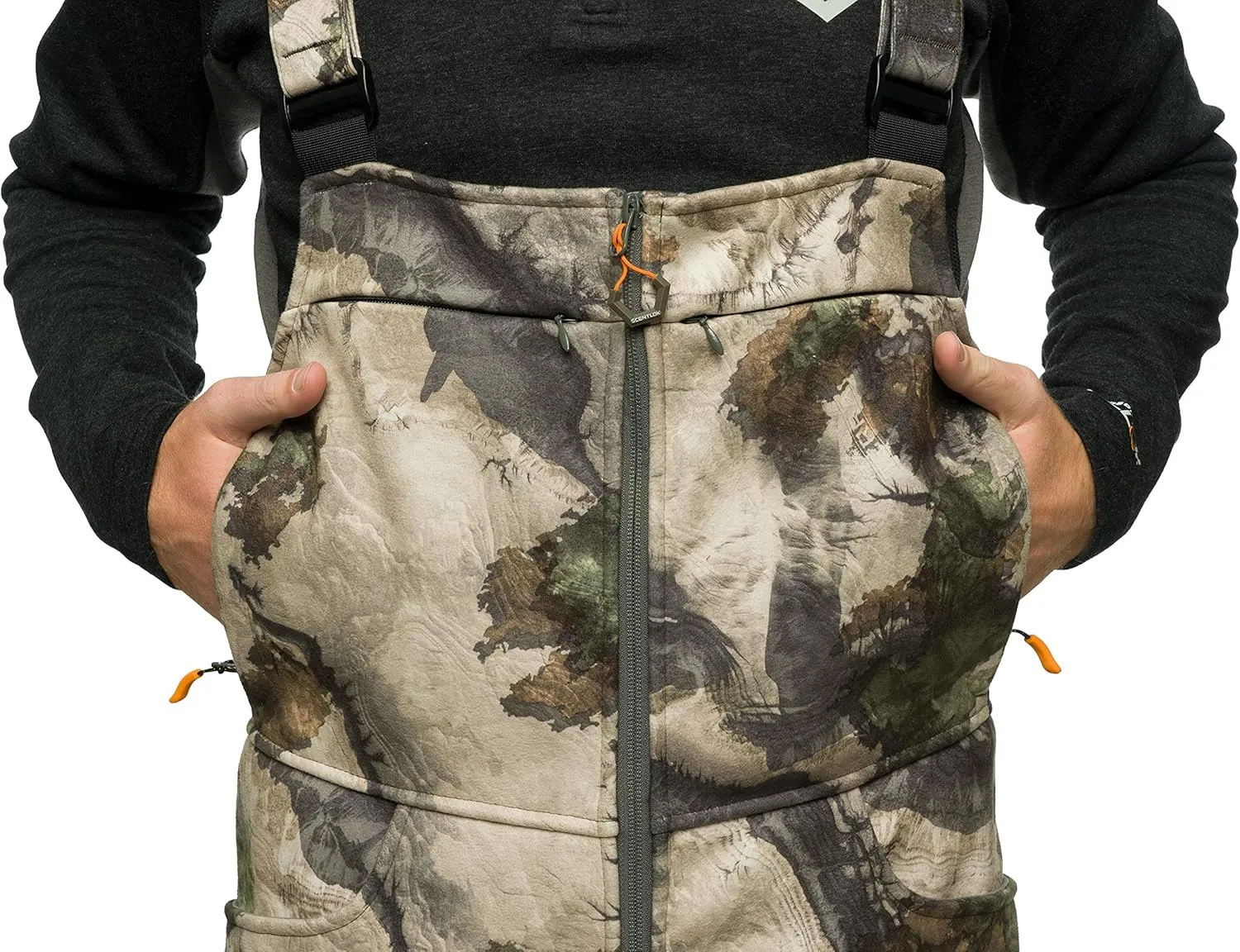 ScentLok BE:1 Voyage Water Resistant Midweight Fleece Bowhunting Bibs for Men
