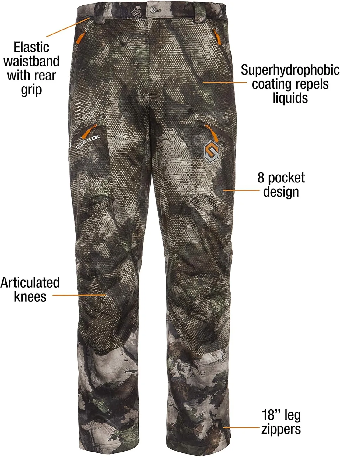 ScentLok Full Season Odor Control Water Resistant Insulated Camo Hunting Pants