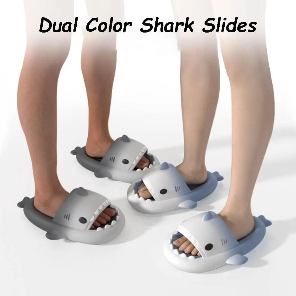 Shark Slides Kids, Toddler Cloud Shark Slides, Summer Cute Cartoon Shark Slippers