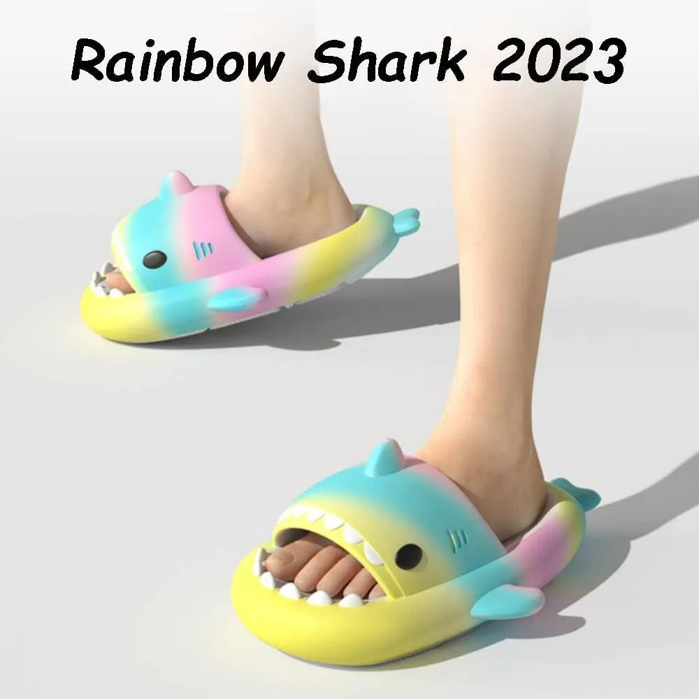 Shark Slides Kids, Toddler Cloud Shark Slides, Summer Cute Cartoon Shark Slippers