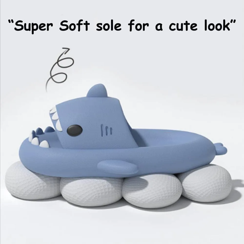 Shark Slides Kids, Toddler Cloud Shark Slides, Summer Cute Cartoon Shark Slippers