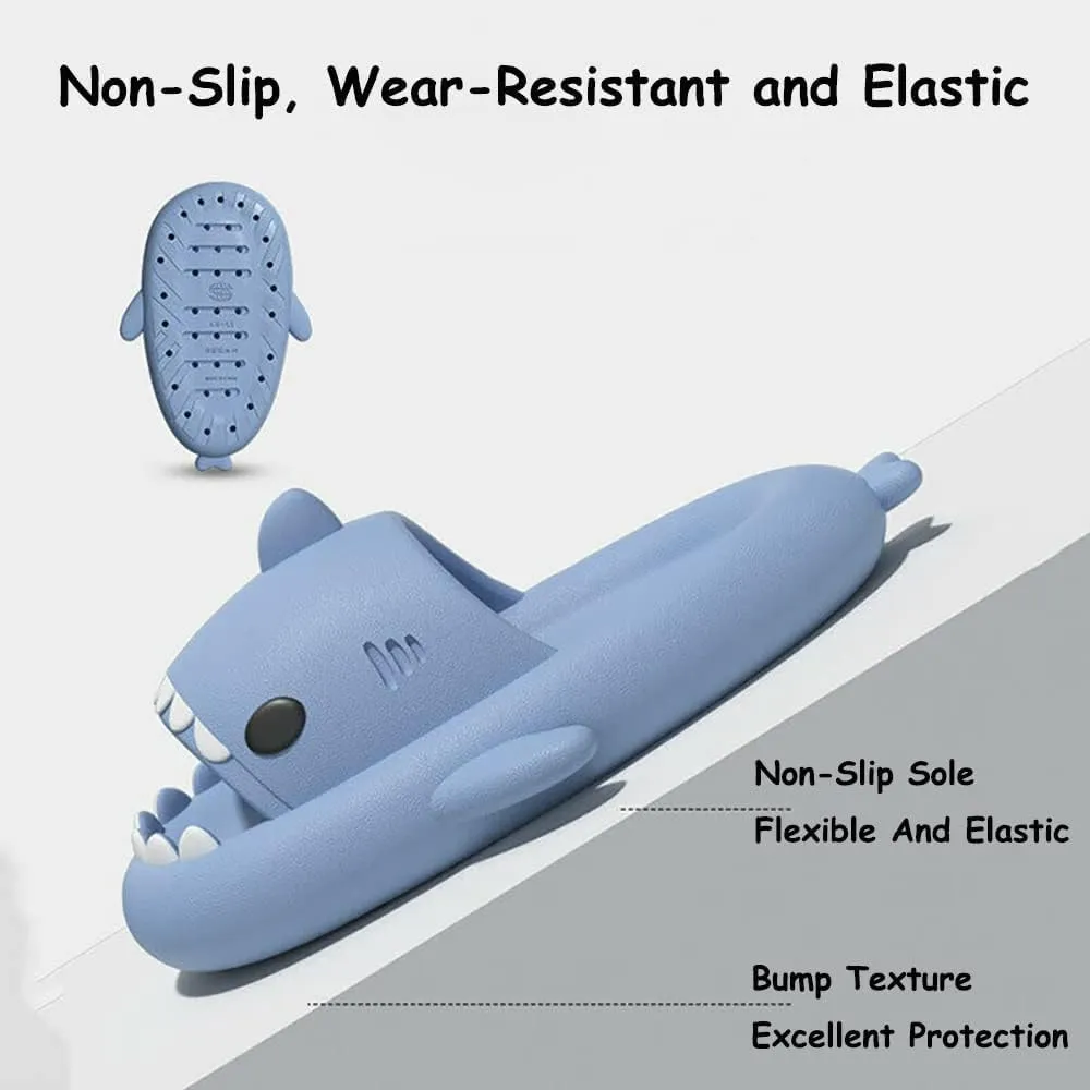Shark Slides Kids, Toddler Cloud Shark Slides, Summer Cute Cartoon Shark Slippers