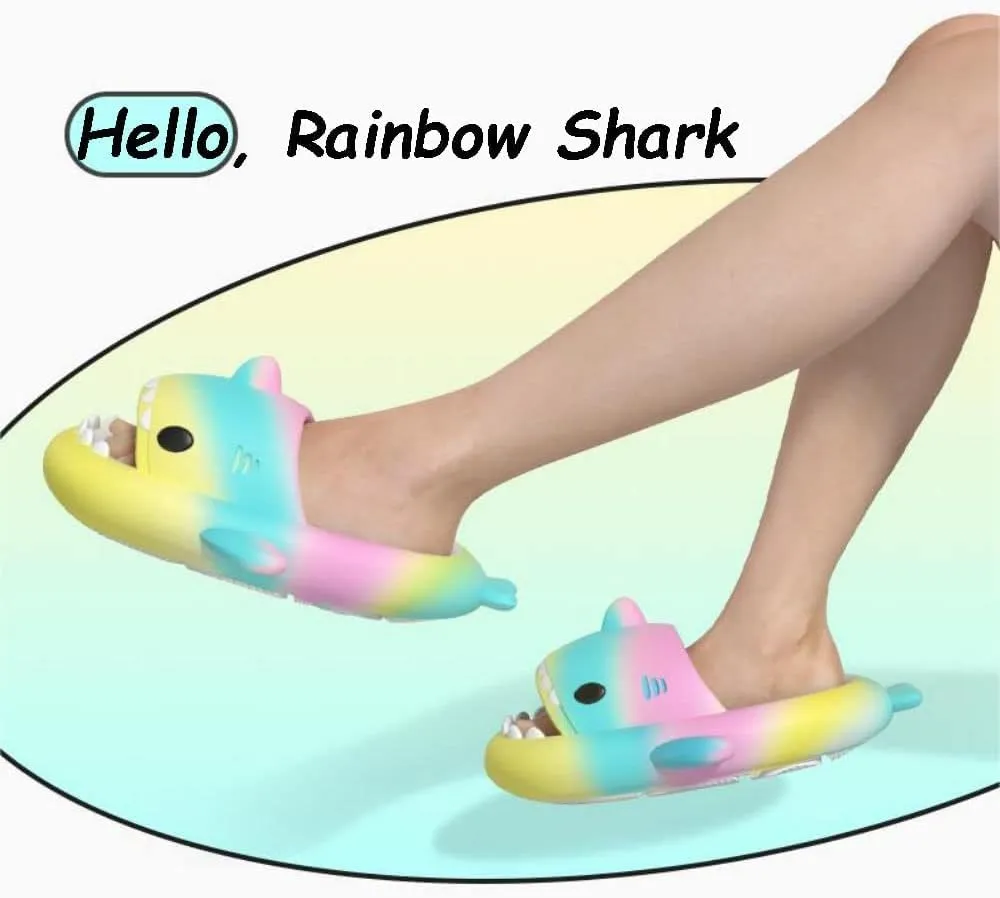 Shark Slides Kids, Toddler Cloud Shark Slides, Summer Cute Cartoon Shark Slippers