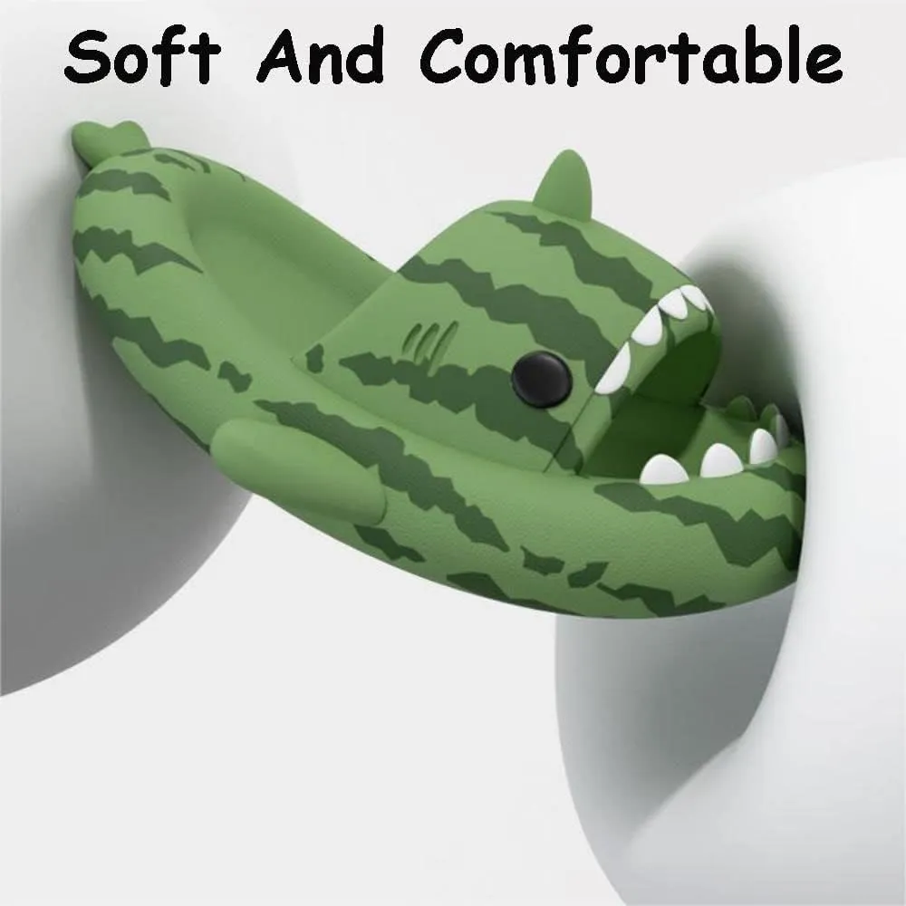 Sharklas Originales Kids Summer Cute Cartoon Fun Animal Slipper Cozy Non-Slip Shark Sandals for Bathroom, Outdoor