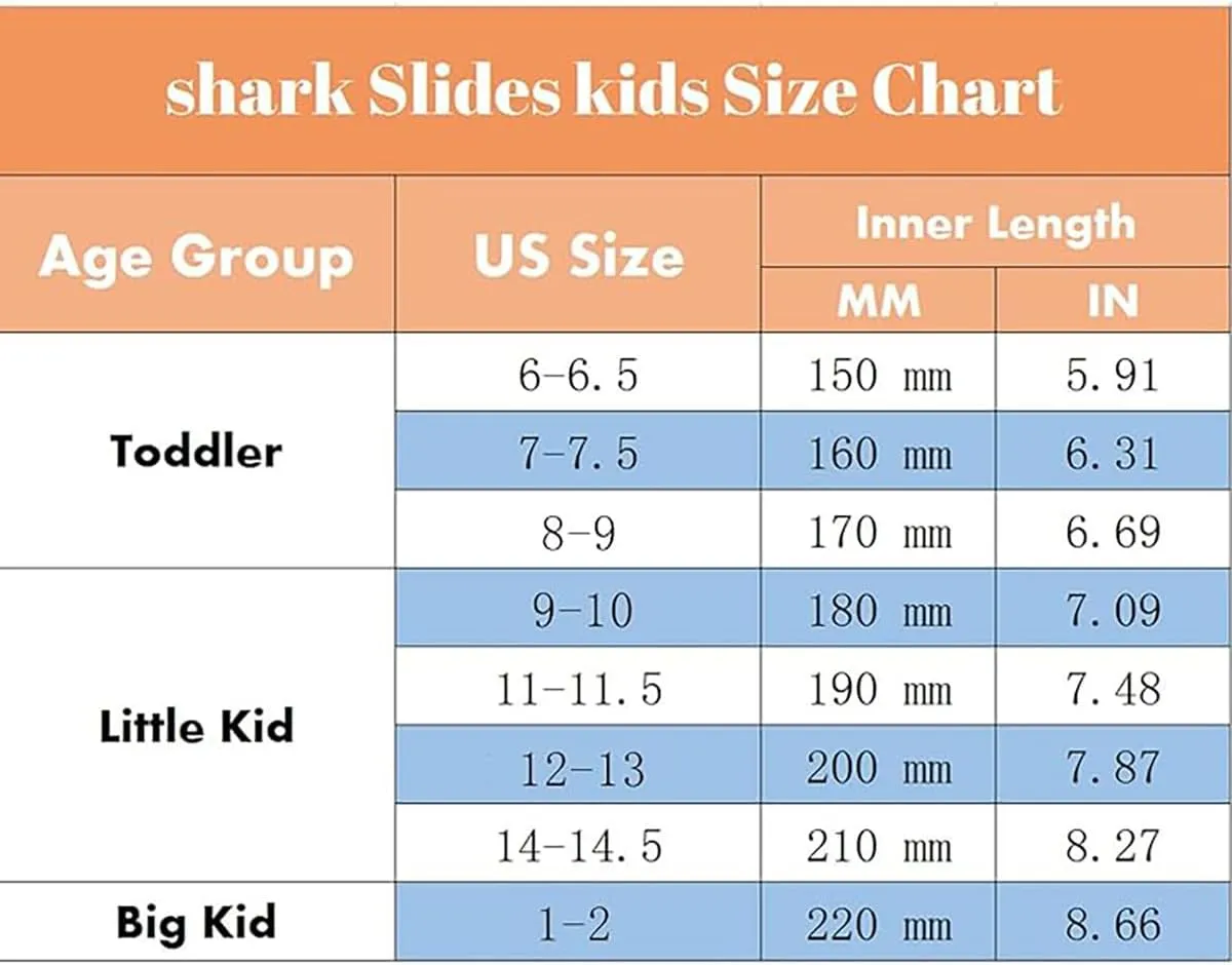 Sharklas Originales Kids Summer Cute Cartoon Fun Animal Slipper Cozy Non-Slip Shark Sandals for Bathroom, Outdoor