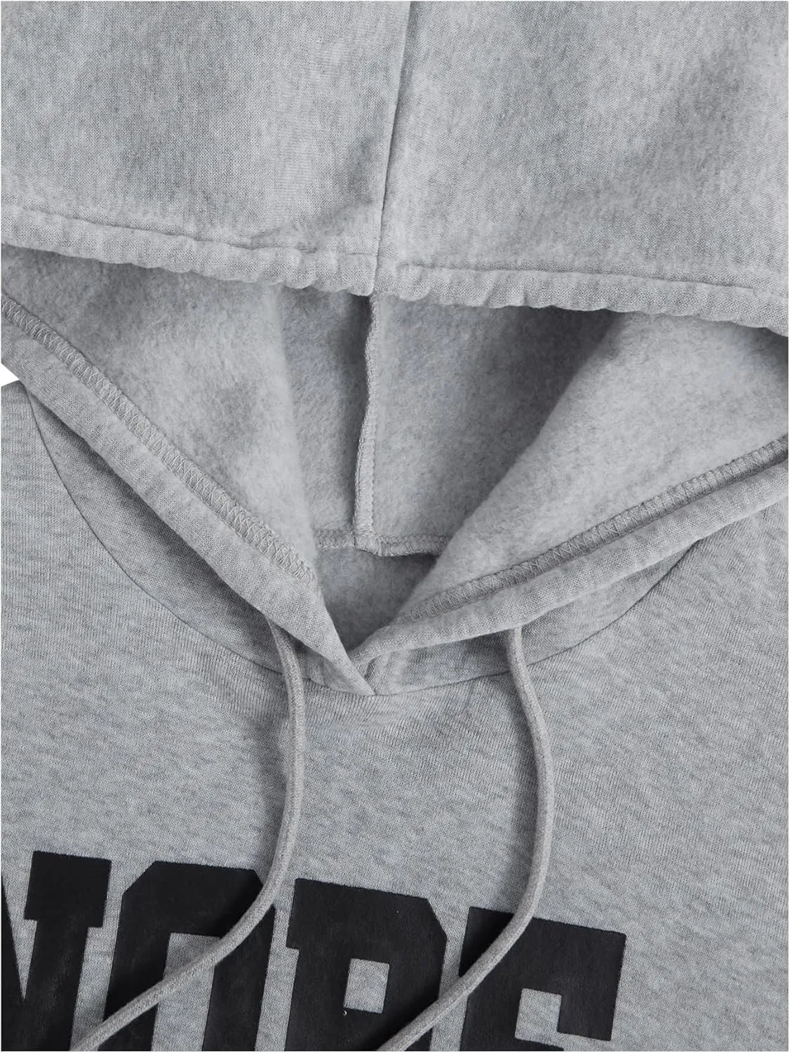 SHENHE Women's Slogan Letter Print Long Sleeve Hooded Sweatshirt Pullover Hoodie Tops