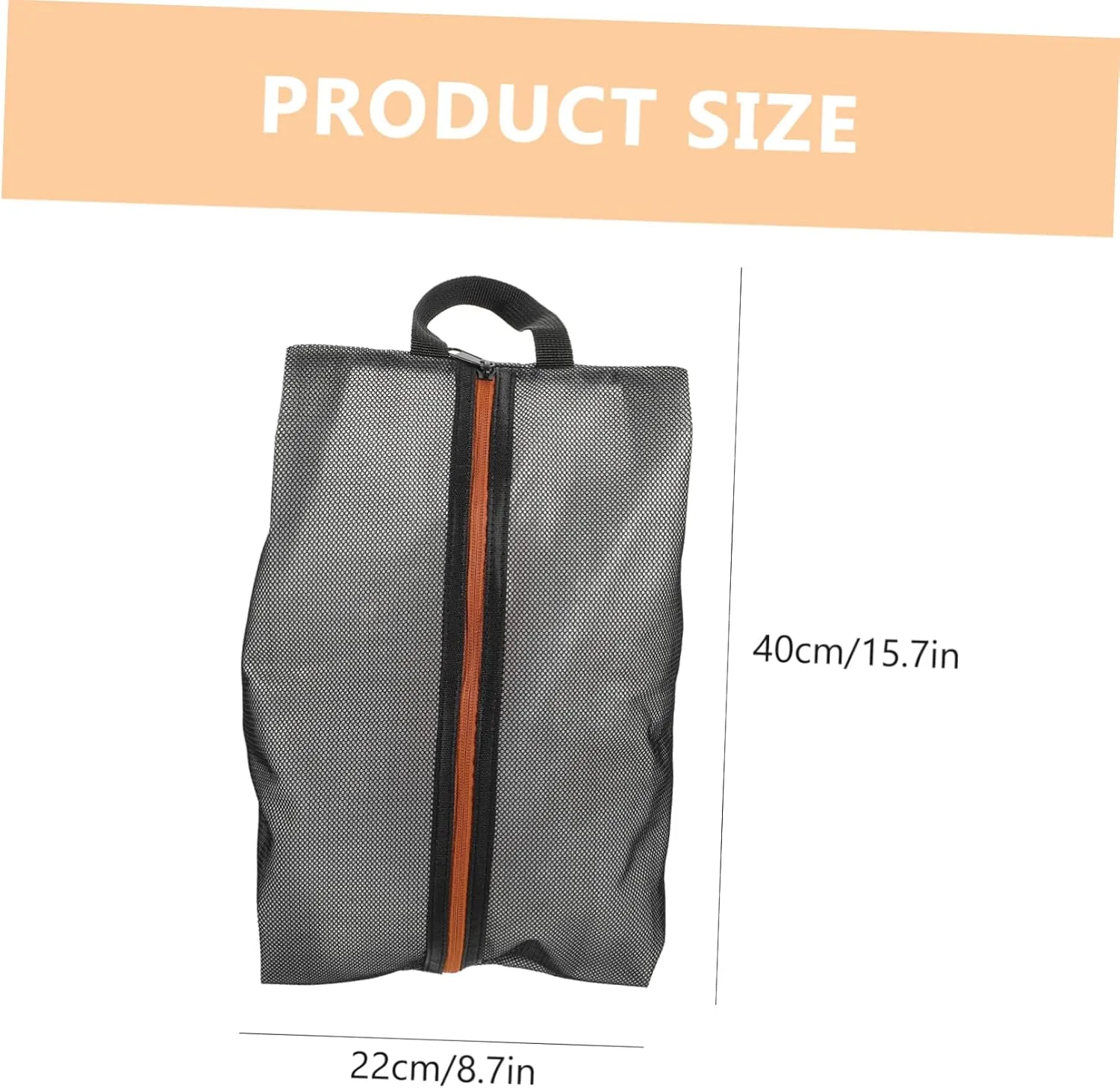 Shoe Storage Bag Sneakers Waterproof Shoes Travel Bag Carrier Trainer Kicks Fabric Gym Zippered Portable Sneaker Bag Shoe Holder Travel Shoe Bag Shoe Bags Garment Bag Black Nylon