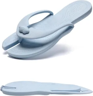 Shower Shoes Travel Slippers for Women Men, Folding Slides Sandals, Portable Hotel Spa Slippers, Waterproof Quick Drying Flip Flops, Beach Sandals