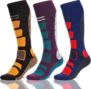 Ski Socks Merino Wool Thermal Knee High Winter Snowboard Sport Socks Men Women, Hunting