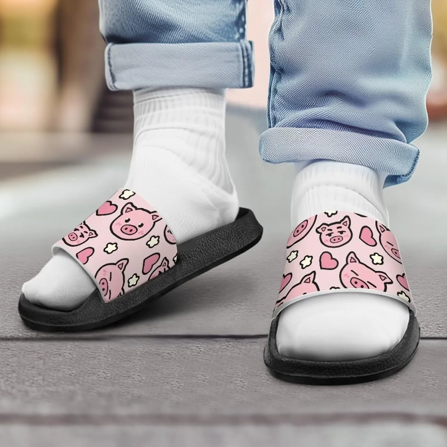 Slides for Girls - Comfortable Slip-On Kids Sandals, Slides for Indoor and Outdoor The Beach and Pool