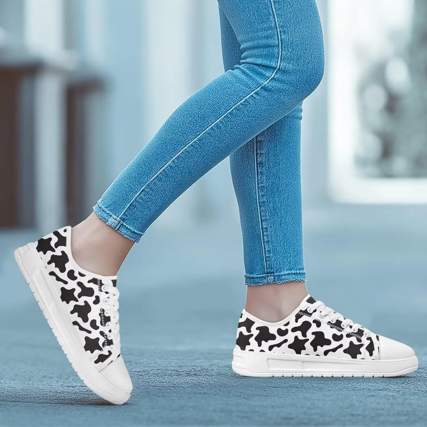 Slip on Sneakers Womens Wide Width Casual Breathable Polyester Running Sneakers Lightweight Low Top Soft Sole Walking Shoes