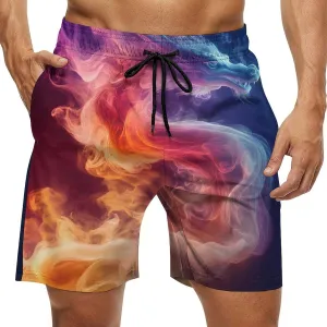 Smoke Dragon Men's Swim Trunks Casual Bathing Suit Board Shorts Hawaiian Beach Swimwear Swim Shorts
